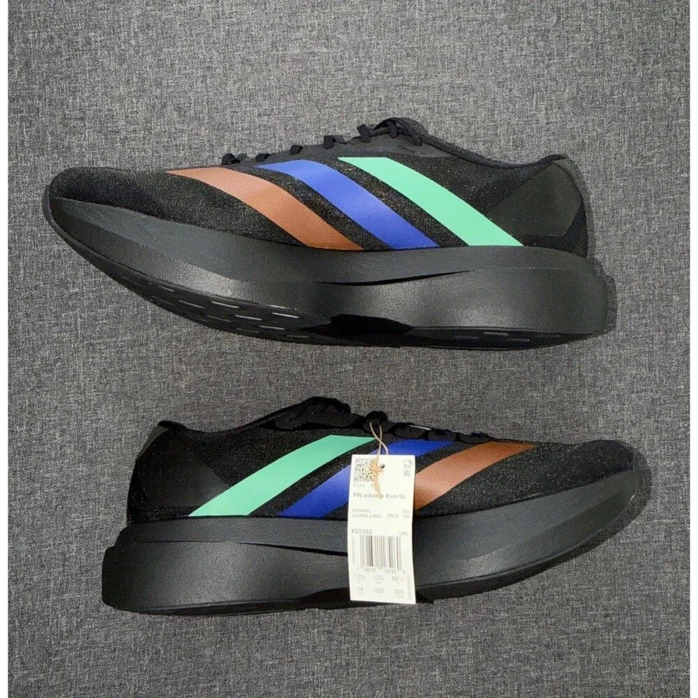 NWT adidas Pharrell x Adizero Evo SL Black Running Sneakers KI3392 Men’s Size 14